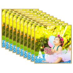 Vidaxl Foto okvirji 10 kosov stenski/namizni zlati 20x20 cm MDF