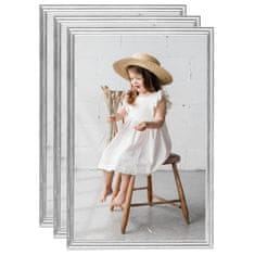 Vidaxl Foto okvirji 3 kosov namizni srebrni 21x29,7 cm