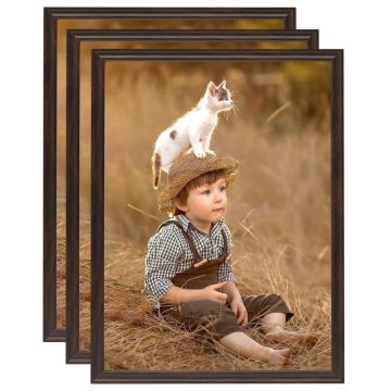 Vidaxl Foto okvirji 3 kosi namizni črni 20x25 cm MDF
