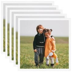 Vidaxl Foto okvirji 5 kosov stenski beli 50x50 cm MDF