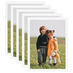 Vidaxl Foto okvirji 5 kosov stenski/namizni beli 70x90 cm MDF