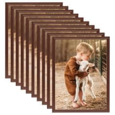 Vidaxl Foto okvirji 10 kosov namizni rjavi 20x25 cm MDF