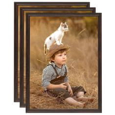 Vidaxl Foto okvirji 3 kosi stenski črni 40x50 cm MDF
