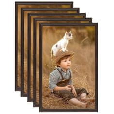 Vidaxl Foto okvirji 5 kosov stenski črni 42x59,4 cm MDF