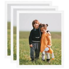 Vidaxl Foto okvirji 3 kosi stenski beli 40x50 cm MDF