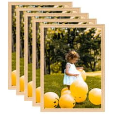 Vidaxl Foto okvirji 5 kosov stenski svetel hrast 42x59,4 cm
