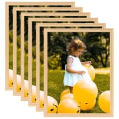 Vidaxl Foto okvirji 5 kosov namizni svetel hrast 20x25 cm
