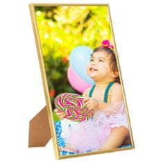 Vidaxl Foto okvirji 10 kosov stenski/namizni zlati 13x18 cm MDF
