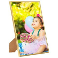 Vidaxl Foto okvirji 3 kosi namizni zlati 18x24 cm MDF