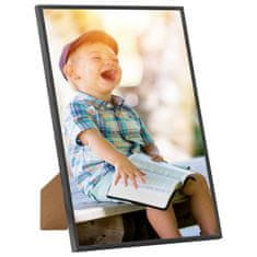 Vidaxl Foto okvirji 3 kosi namizni črni 28x35 cm MDF