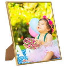 Vidaxl Foto okvirji 3 kosi stenski zlati 50x50 cm MDF