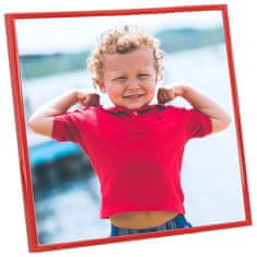 Vidaxl Foto okvirji 3 kosi namizni rdeči 20x20 cm MDF