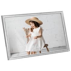 Vidaxl Foto okvirji 3 kosi stenski/namizni srebrni 13x18 cm MDF