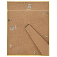 Vidaxl Foto okvirji 5 kosov namizni zlati 20x25 cm MDF