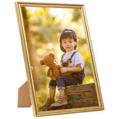 Vidaxl Foto okvirji 5 kosov stenski zlati 42x59,4 cm MDF