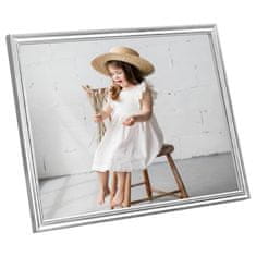 Vidaxl Foto okvirji 3 kosi namizni srebrni 28x35 cm MDF
