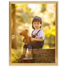Vidaxl Foto okvirji 3 kosi namiznii zlati 20x25 cm MDF