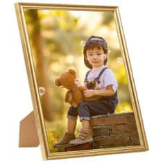 Vidaxl Foto okvirji 3 kosi namiznii zlati 20x25 cm MDF