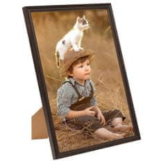 Vidaxl Foto okvirji 3 kosi namizni črni 28x35 cm MDF