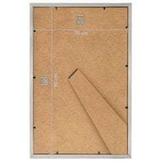 Vidaxl Foto okvirji 3 kosi stenski/namizni srebrni 70x90 cm MDF