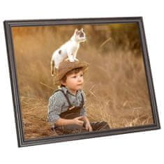 Vidaxl Foto okvirji 3 kosi namizni črni 28x35 cm MDF