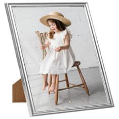 Vidaxl Foto okvirji 5 kosov stenski srebrni 50x50 cm MDF