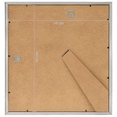 Vidaxl Foto okvirji 5 kosov stenski srebrni 50x50 cm MDF