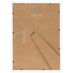 Vidaxl Foto okvirji 5 kosov stenski/namizni beli 42x59,4 cm MDF
