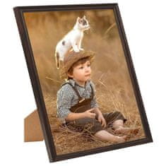 Vidaxl Foto okvirji 3 kosi namizni črni 20x25 cm MDF