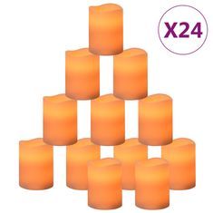 Vidaxl LED svečke brez plamena 24 kosov z daljincem toplo bele