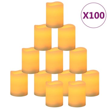 Vidaxl LED svečke brez plamena 100 kosov z daljincem toplo bele