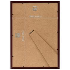 Vidaxl Foto okvirji 3 kosi stenski/namizni temno rdeči 59,4x84 cm