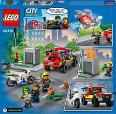 LEGO City 60319 Gasilci in policijski pregon