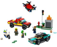 LEGO City 60319 Gasilci in policijski pregon