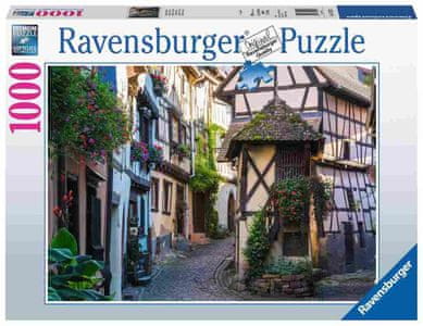 Ravensburger Uličice v mestu Egnisheim sestavljanka, 1000 delna