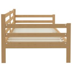 Greatstore Pasja postelja medeno rjava trdna borovina 90x200 cm