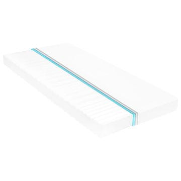 Vidaxl Vzmetnica 100x200 cm 7-conska s PU peno 10 cm H2 H3
