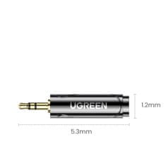Ugreen AV168 adapter 3.5mm - 6.35mm / 6.5mm, črna