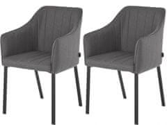 Danish Style Jedilni stol Gini (SET 2 kosa), temno siva