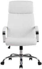 BHM Germany Pisarniški fotelj Faro, umetno usnje, bela barva