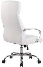 BHM Germany Pisarniški fotelj Faro, umetno usnje, bela barva