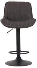 BHM Germany Barski stol Lentini, tekstil, črna / taupe