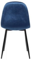 BHM Germany Jedilni stol Napier, žamet, modra barva