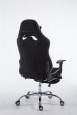 BHM Germany Gaming stol Racing Limit, tekstil, črna / bela