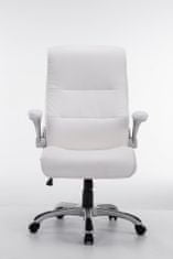 BHM Germany Pisarniški fotelj Villach, umetno usnje, bela barva