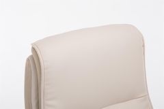 BHM Germany Pisarniški fotelj Villach, sintetično usnje, kremasta barva