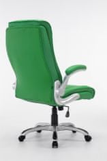 BHM Germany Pisarniški fotelj Villach, umetno usnje, zelena barva