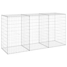 Vidaxl Gabionska stena s pokrovi iz pocinkanega jekla 200x60x100 cm