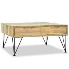 Vidaxl Klubska mizica iz tikovine 80x80x40 cm masivna tikovina