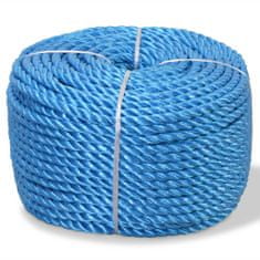 Greatstore Zvita vrv polipropilen 10 mm 500 m modra